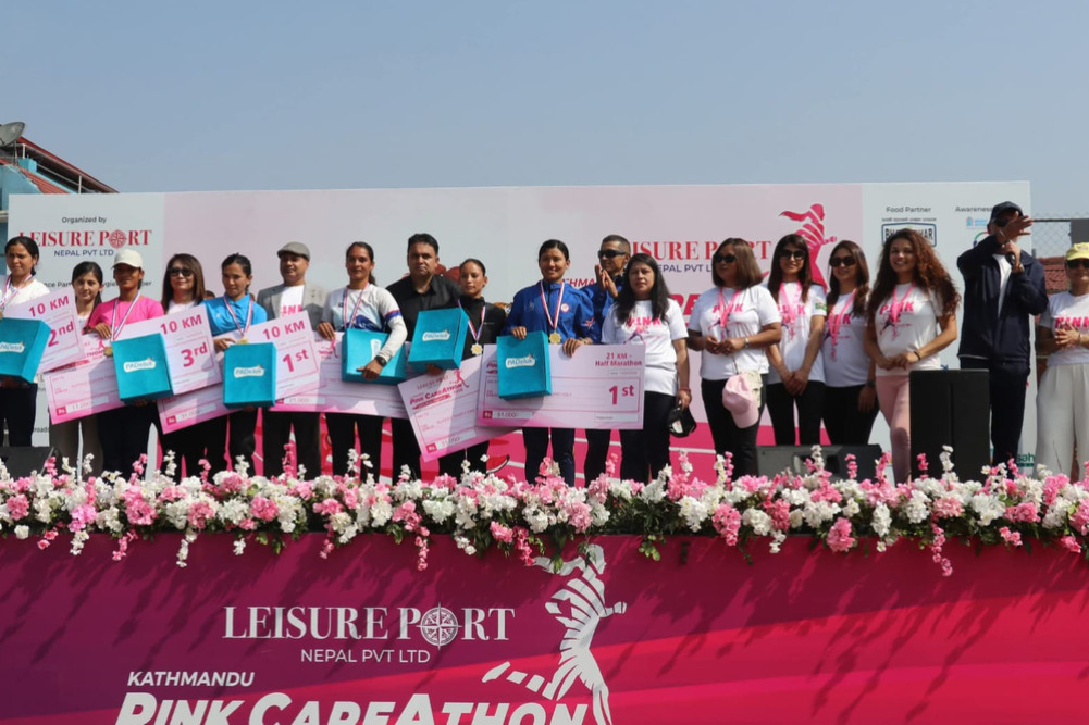 Santoshi and Nirmala win Pink Careathon title