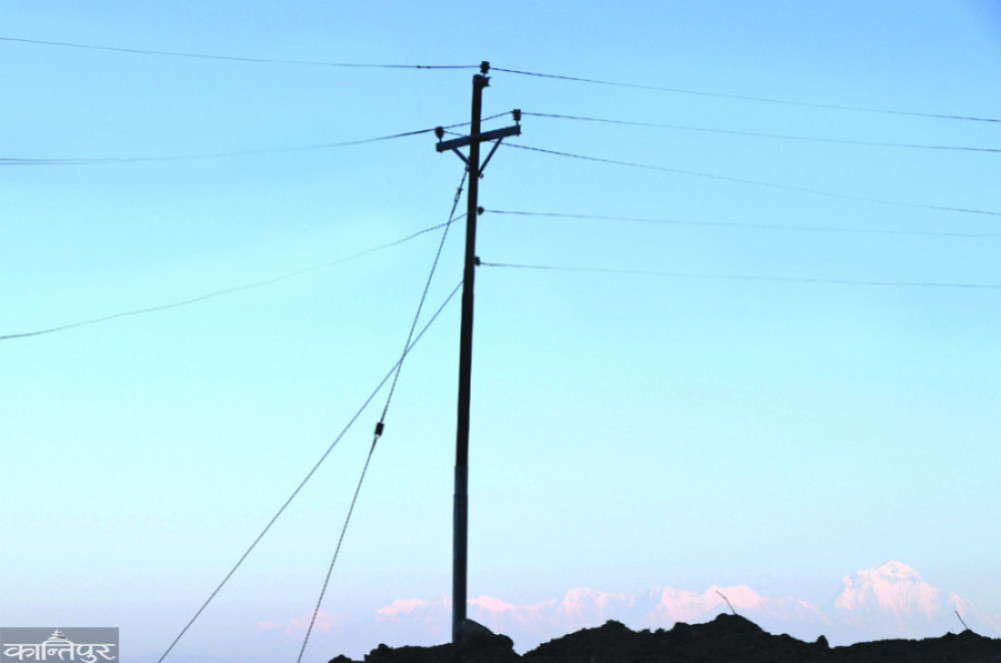 Power supply disrupted in Taplejung after pole collapses in Amarpur