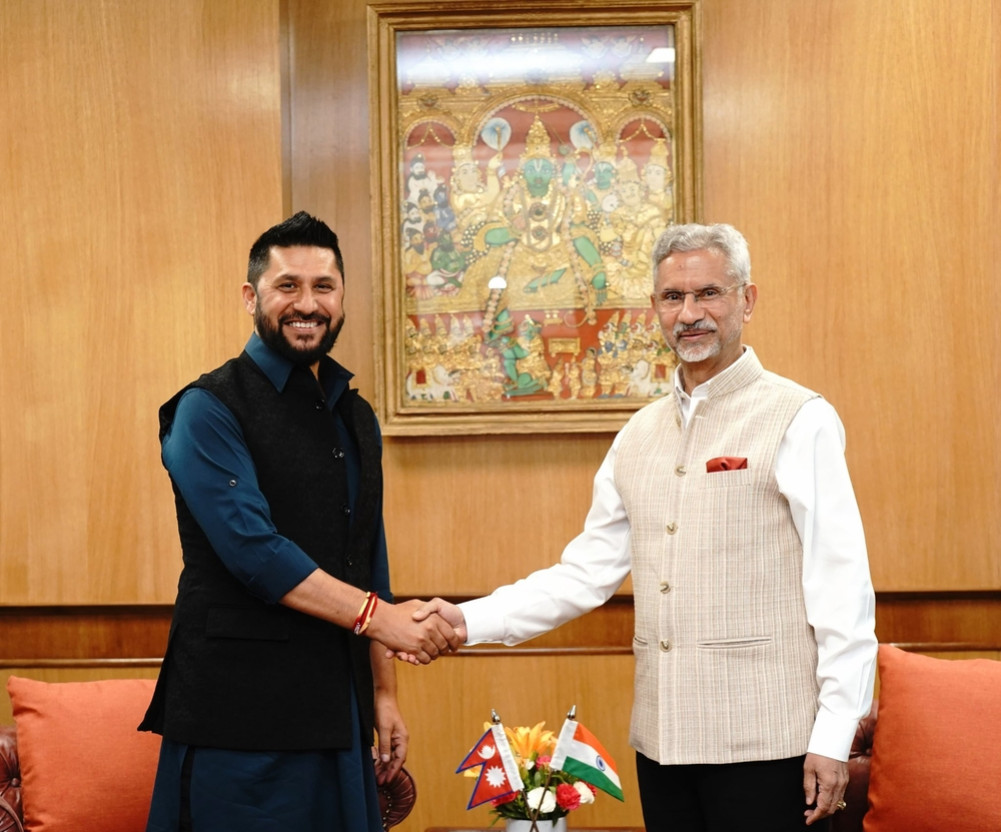 Meeting between RSP President Lamichhane and Indian External Affairs Minister Jaishankar