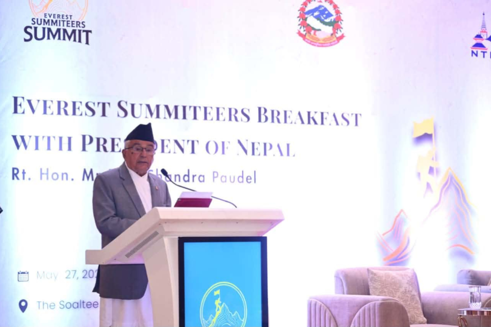 President Poudel urges to make mountaineering safe and sustainable