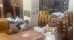 Why was the export of goods from Tribhuvan International Airport stopped?