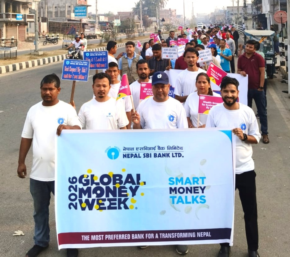 Nepal SBI Bank teaching the importance of savings