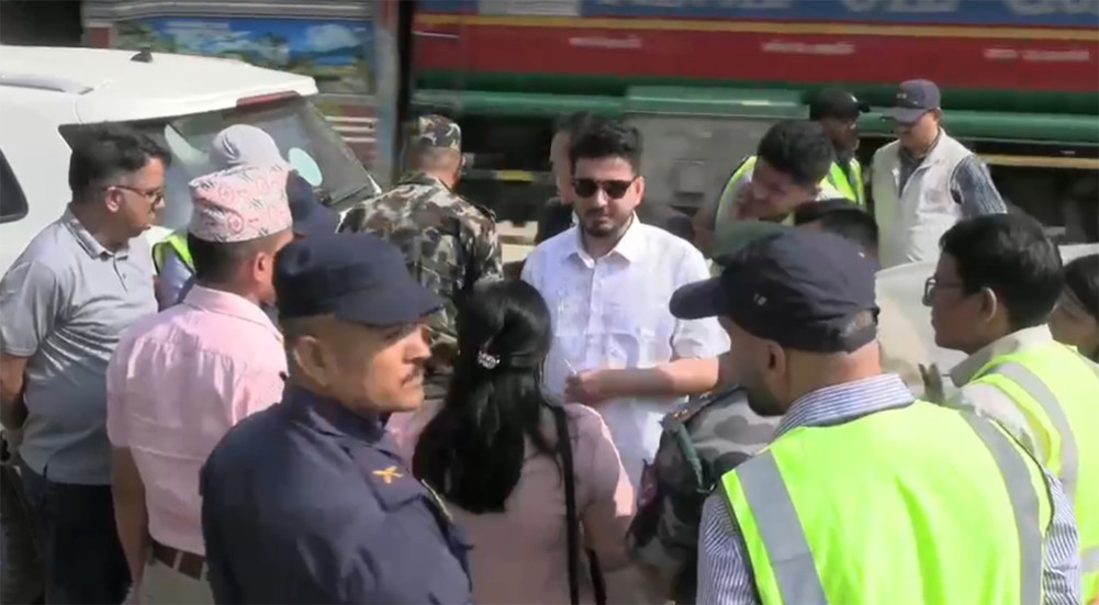 Infrastructure Development Minister Lamsal inspects Nagdhunga-Mugling road