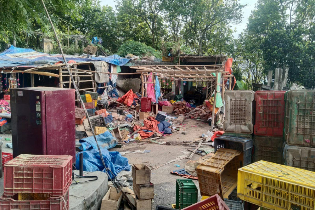 Locals themselves removed structures in encroached forest areas