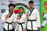 Medals for three taekwondo players