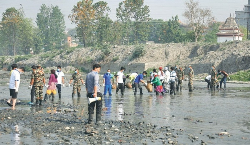 3 metric tons of waste managed from Bagmati Bridge area in Sinamangal