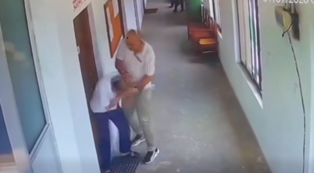 What was the reason for the fight between Tikapur Hospital employees?