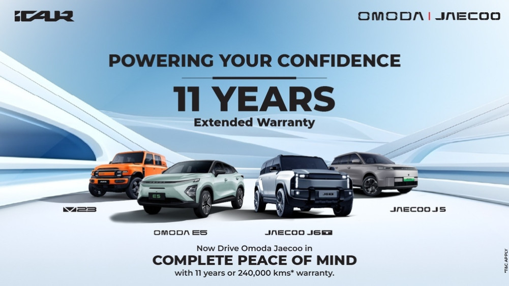 11-year warranty on Omoda Jaco and Icar models