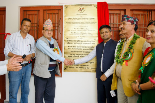 Inauguration of a multipurpose campus built with Indian assistance in Doti