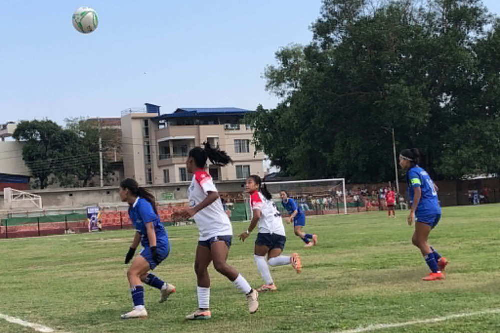 Women's football in Butwal: Defending champion Trinity Club wins in the opening match